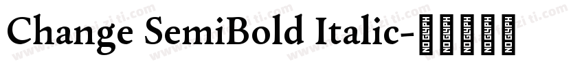 Change SemiBold Italic字体转换